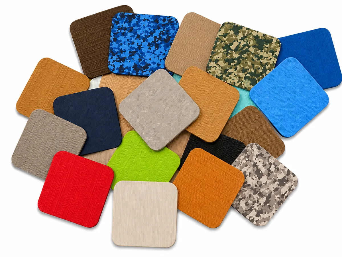 Custom EVA foam boat flooring color samples with various textures and finishes