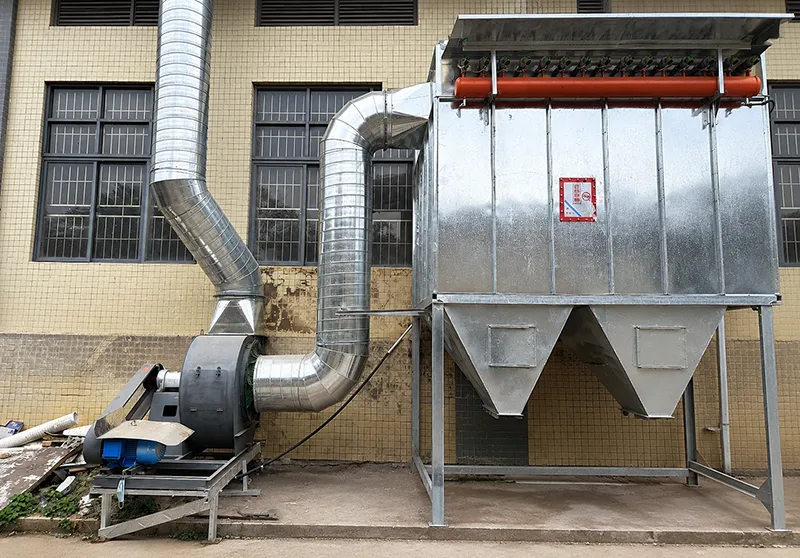 Marine foam flooring production facility with industrial dust collection system