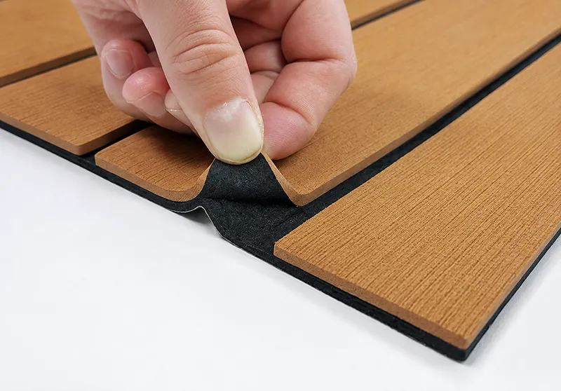 Premium EVA foam marine flooring material with durable surface and adhesive backing