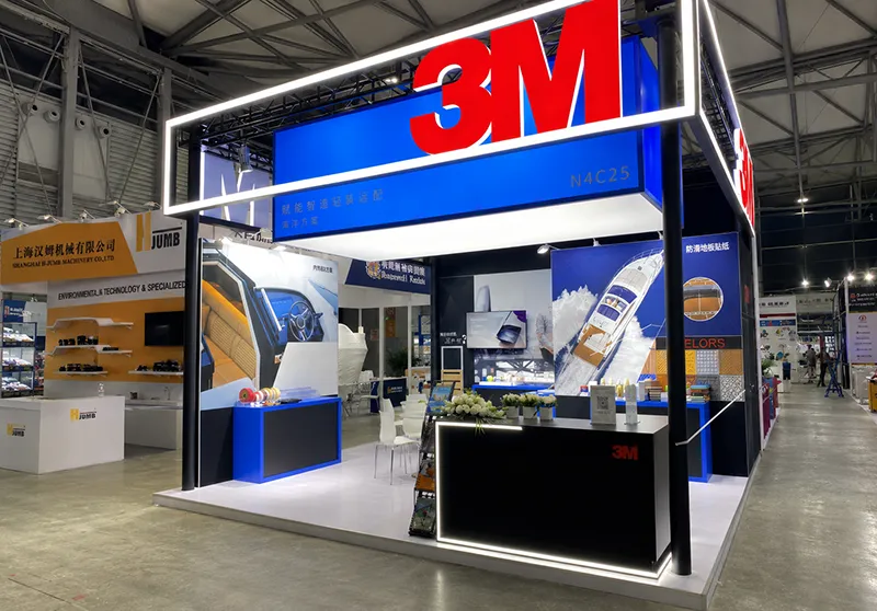 YSDEK marine flooring exhibition display for global boat flooring solutions